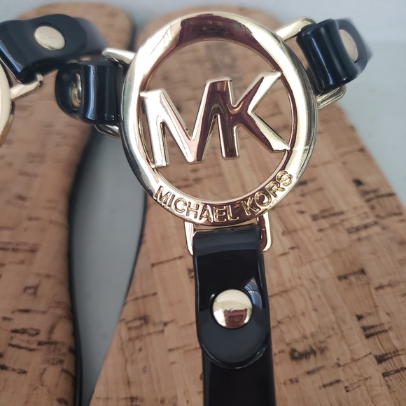 Michael Kors Womens MK Charm Jelly Sandal Black - Picture 6 of 8